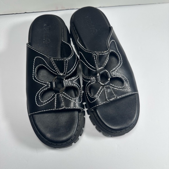 dELiA*s Dolls Kill Y2K Chunky Platform Tread Slides Sandals SZ 10